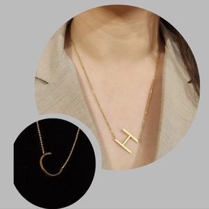 "C" Initial Necklace 316L Stainless Steel